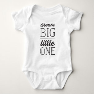 Camiseta de Bebê Sonhe Grande Pequeno Um Neutro