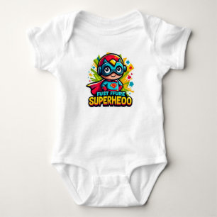 Camiseta de Bebê Super-Herói do Futuro