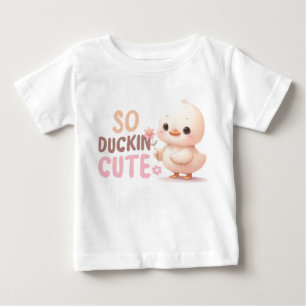 Camiseta De Bebê Tão Bonita - Cartoon Adorável Du