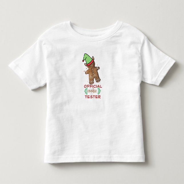 Camiseta de Bebê "Testador Oficial de Biscoitos" (Frente)