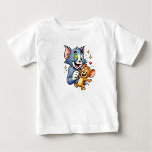 camiseta de bebê tom & jerry