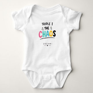 Camiseta de bebê Triplo 1 O Caos
