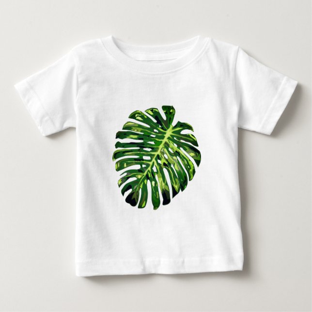 Camiseta de Bebê Tropical Verde (Frente)