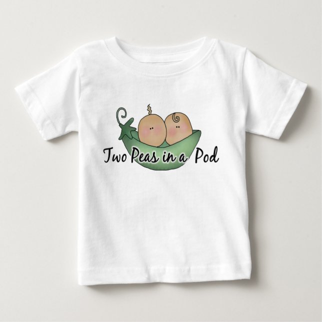 Camiseta de bebê unisex "Twin" de Ervilha (Frente)