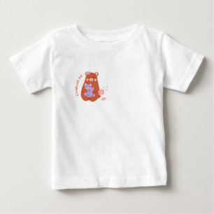 Camiseta de Bebê Urso Fofo Alegria da Infância