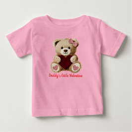 camiseta de bebê urso fofo primeiro dia dos namora