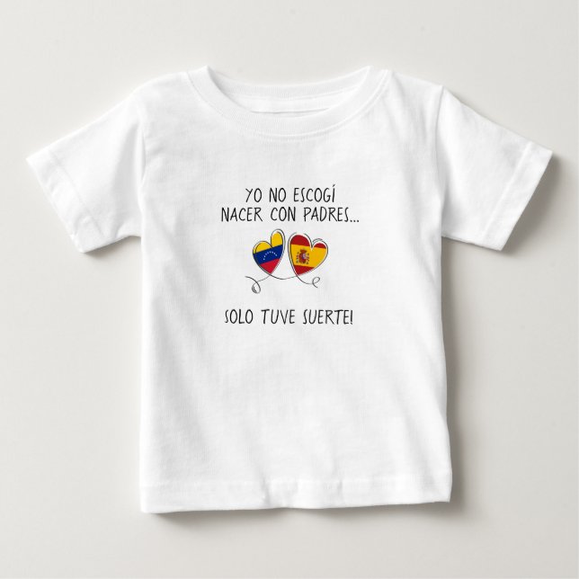 Camiseta De Bebé Venezuela España – “Solo tuve sue (Frente)
