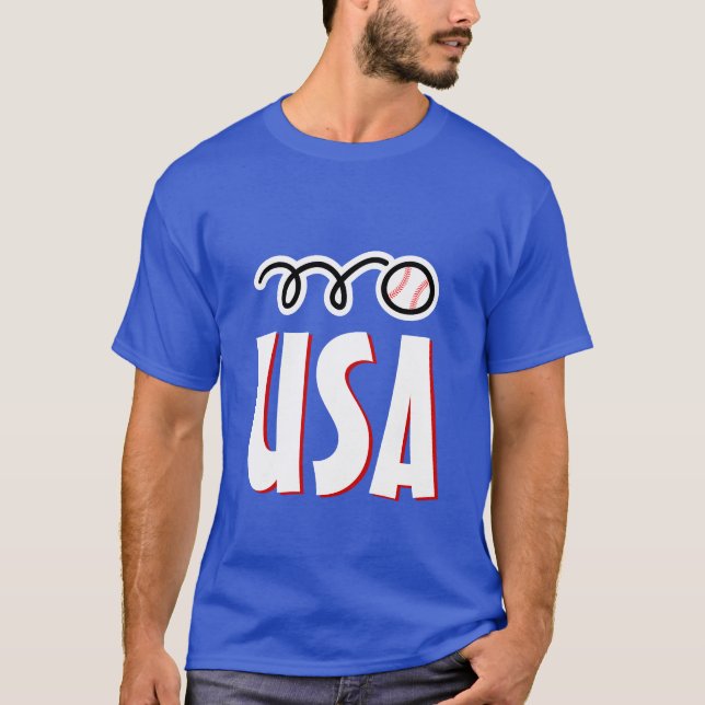Camiseta de beisebol americana para jogadores e fã (Frente)