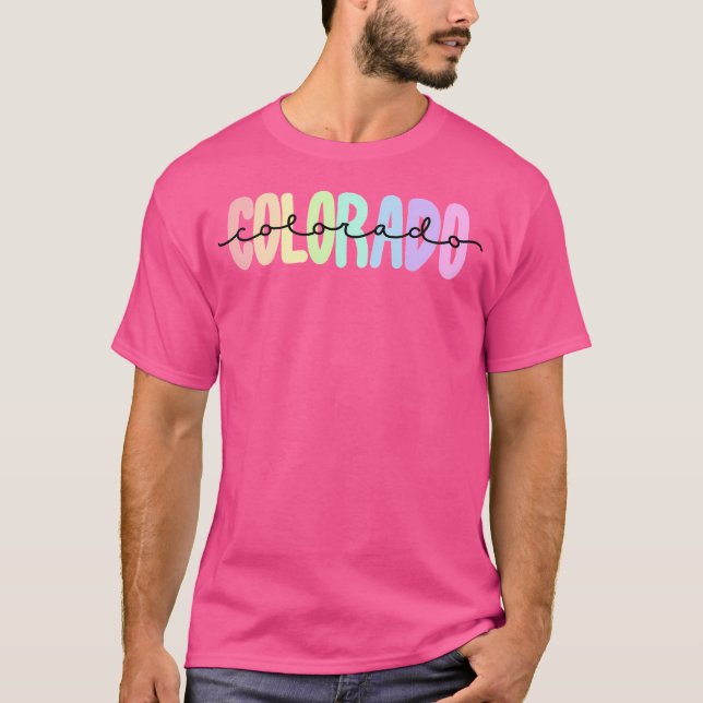 Camiseta de beisebol Colorado Colorido (Frente)