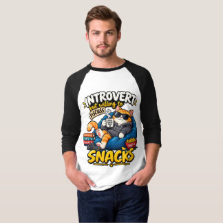 Camiseta de beisebol com manga raglan engraçada de