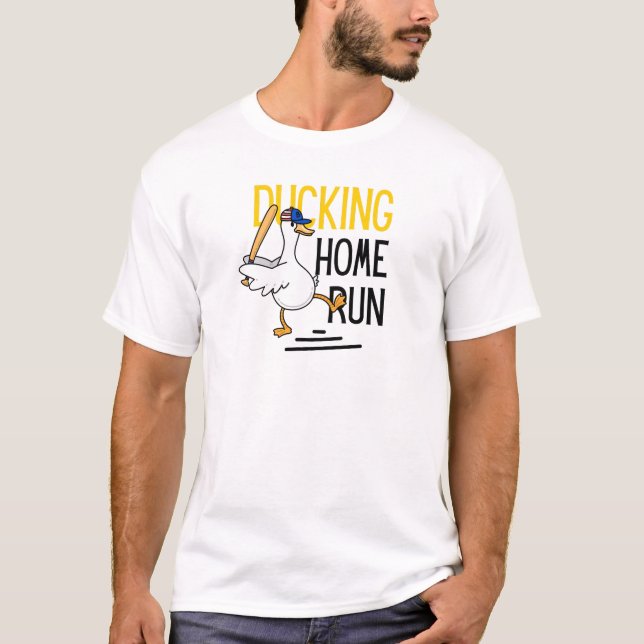 Camiseta de beisebol de pato engraçado (Frente)