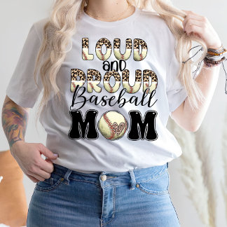 Camiseta De Beisebol E Mãe Barulhenta, Camiseta De