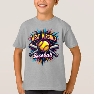 Camiseta de beisebol infantil West Virginia