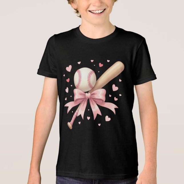 Camiseta de beisebol para meninas atividade após a (Frente)