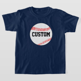 Camiseta de beisebol personalizada com cor e nome