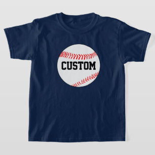 Camiseta de beisebol personalizada com cor e nome