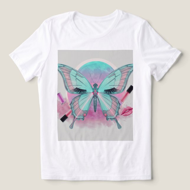 Camiseta 🦋 de beleza da borboleta Sparkle ✨ (Design frontal)