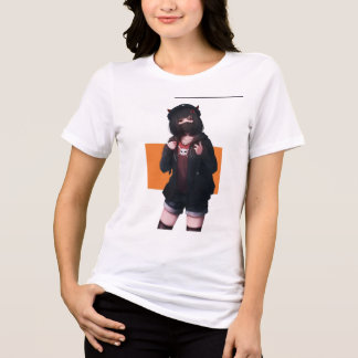 Camiseta 😍 de beleza de menina animal