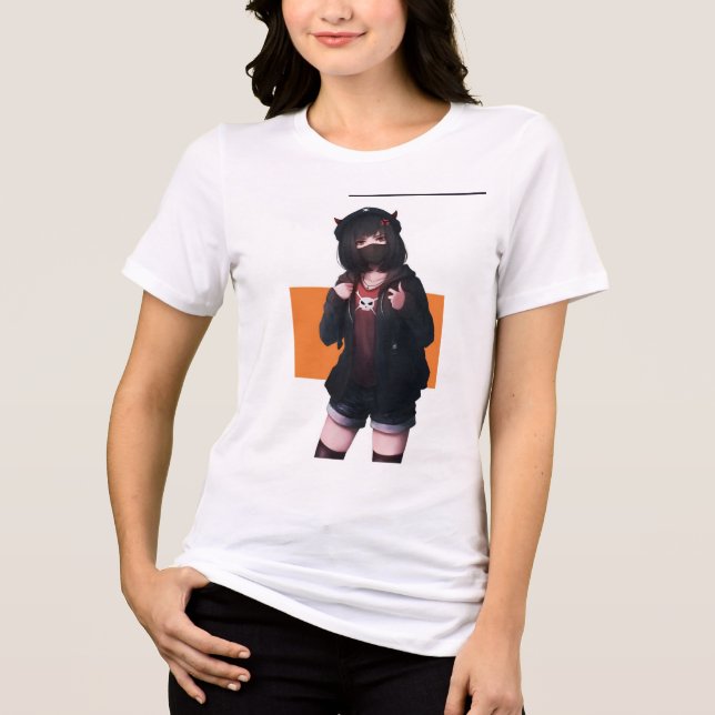 Camiseta 😍 de beleza de menina animal (Frente)