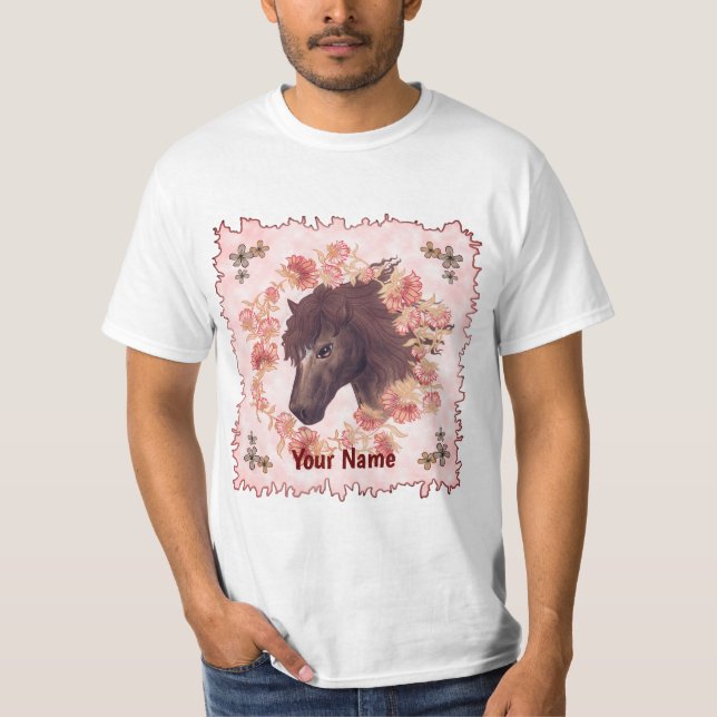 Camiseta de Bellflower Chestnut Horse (Frente)