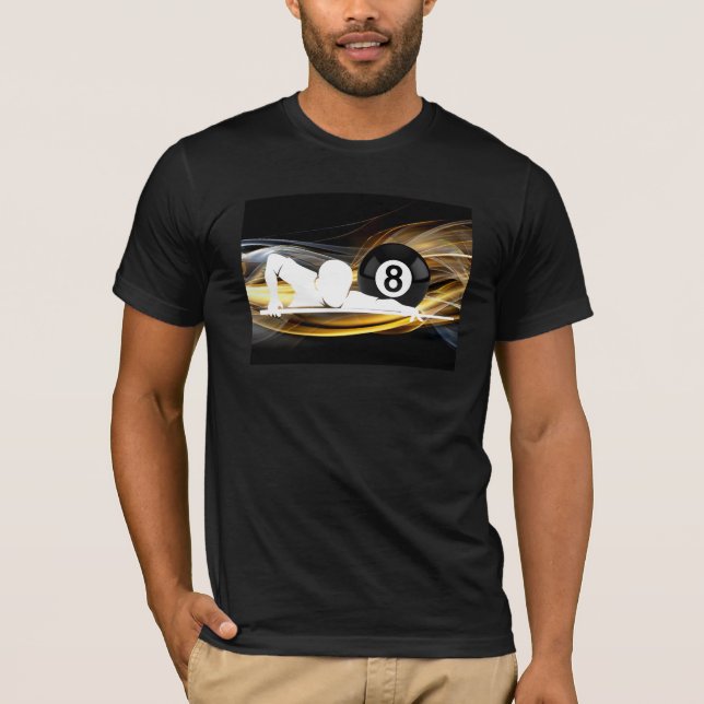 Camiseta de Bilhar 8 Ball mais Legal (Frente)