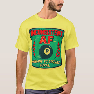 Camiseta de bilhar inconsistente pra caramba