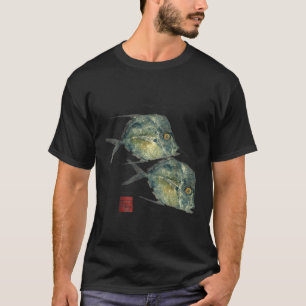 Camiseta de Bloqueio Fish Impressão Gyotaku Florid