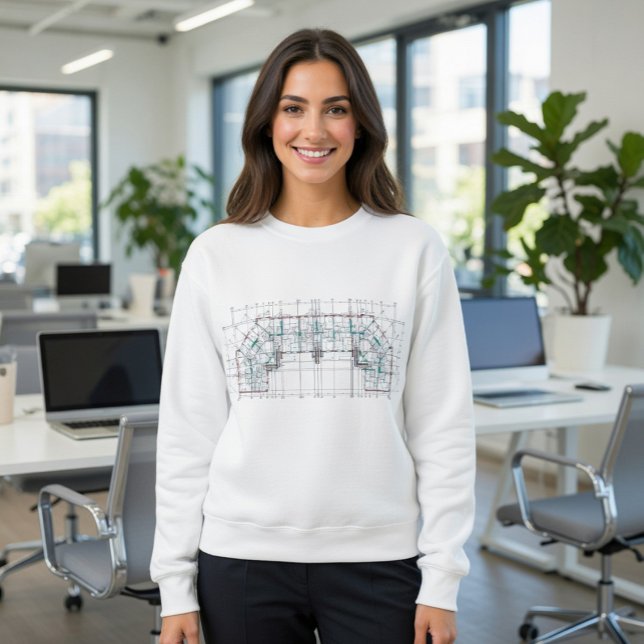 Camiseta de Blueprint de Arquitetura Moderna (Criador carregado)