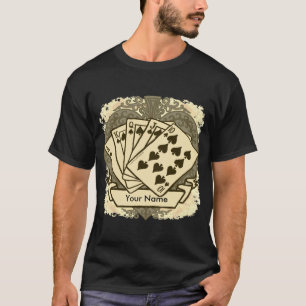 Camiseta de boa mão de pôquer