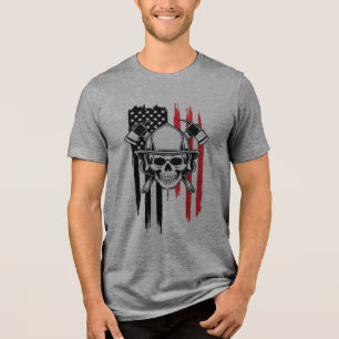 Camiseta de Bombeiro Caveira Masculina