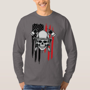 Camiseta de Bombeiro Caveira Masculina