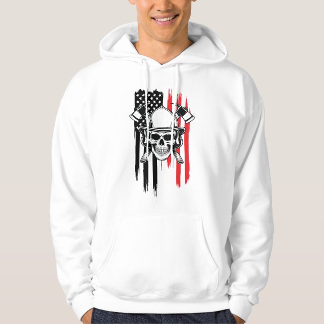 Camiseta de Bombeiro Caveira Masculina (Frente)