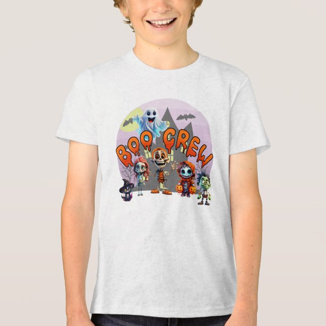 Camiseta de Boo Crew Halloween - Des de Esquadra L (Frente)