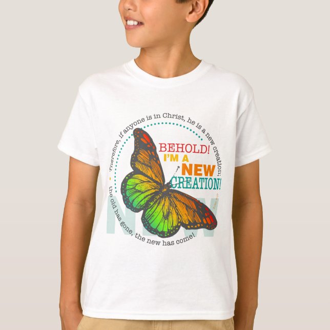 Camiseta de borboleta de nova criação (Frente)