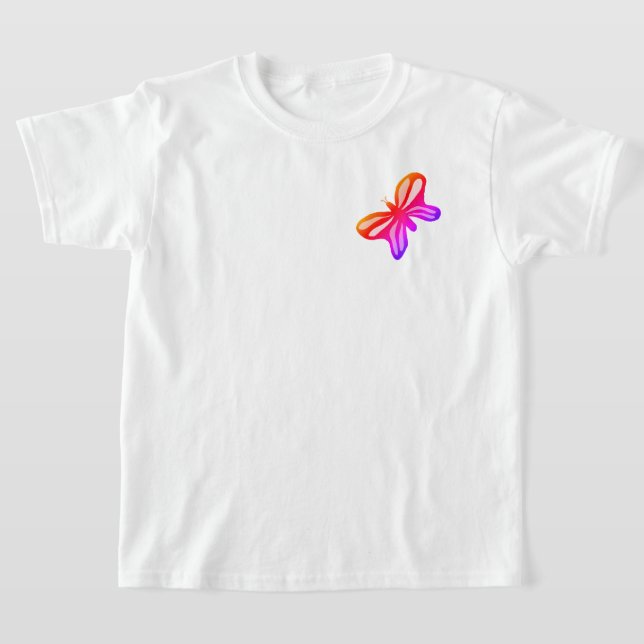 Camiseta de Borboleta para Meninas (Postura )