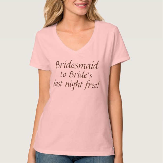 Camiseta de Bridesmaid para Festa de solteira (Frente)