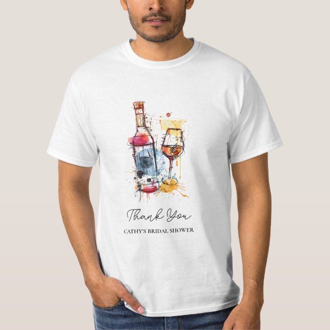 Camiseta de Brunch e Bubbly para Chá de Noiva em Q (Frente)