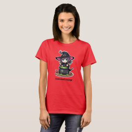 Camiseta de Bruxa de Halloween Personalizada Fofa