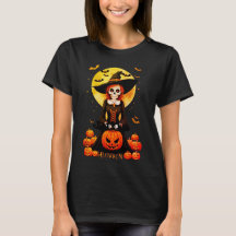 Camiseta de bruxa e abóbora laranja do Halloween