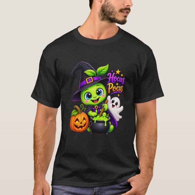 Camiseta de bruxa fofa de Halloween Hocus Pocus (Frente)