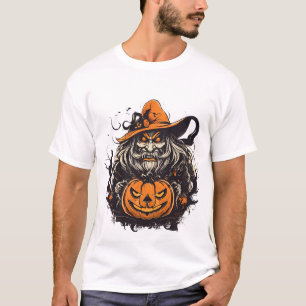 Camiseta de bruxas e abóbora Demon Halloween