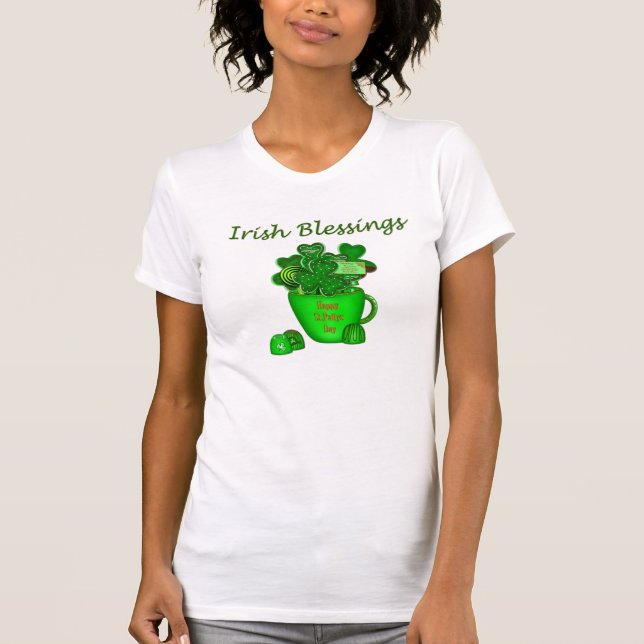 Camiseta de Buquê de Shamrock Cookie - Scoop Neck  (Frente)