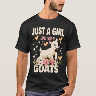 Camiseta de Cabra Apenas Uma Garota Que Ama Cabras