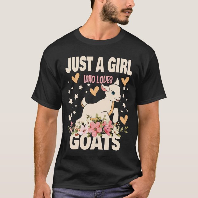 Camiseta de Cabra Apenas Uma Garota Que Ama Cabras (Frente)