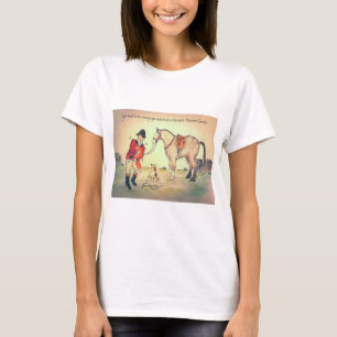 Camiseta de caça à raposa de Cinza com citação