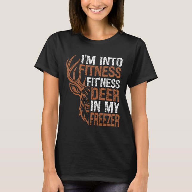 Camiseta de caça, estou na Malhação Deer Freezer E (Frente)