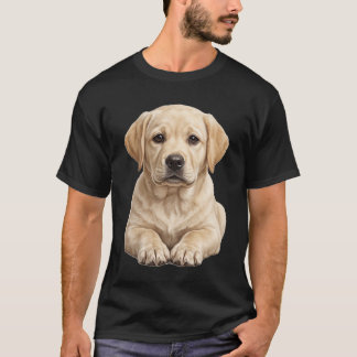 Camiseta de cachorrinho Labrador Retriever amarelo