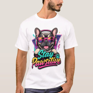 Camiseta de Cachorro Bulldog Francês Fique Pawsiti
