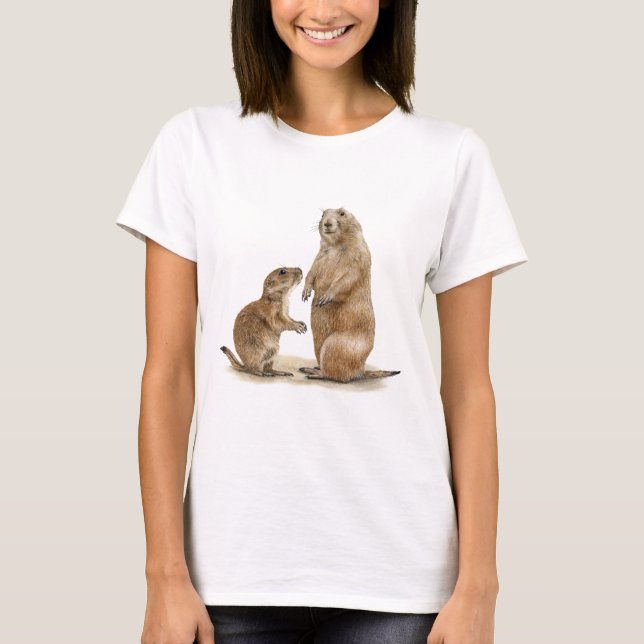 Camiseta de Cachorro de Prairie Negra (Frente)
