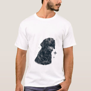 Camiseta de Cachorro Fiery Fido Cão Preto Retro